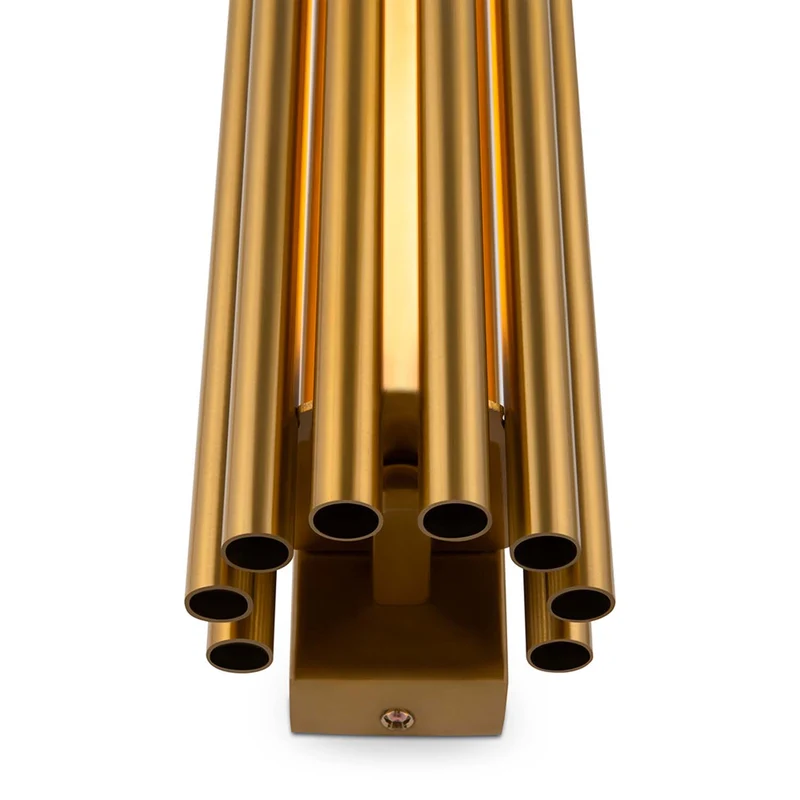 Sonata - Applique murale LED cylindrique en verre et acier, style Art déco