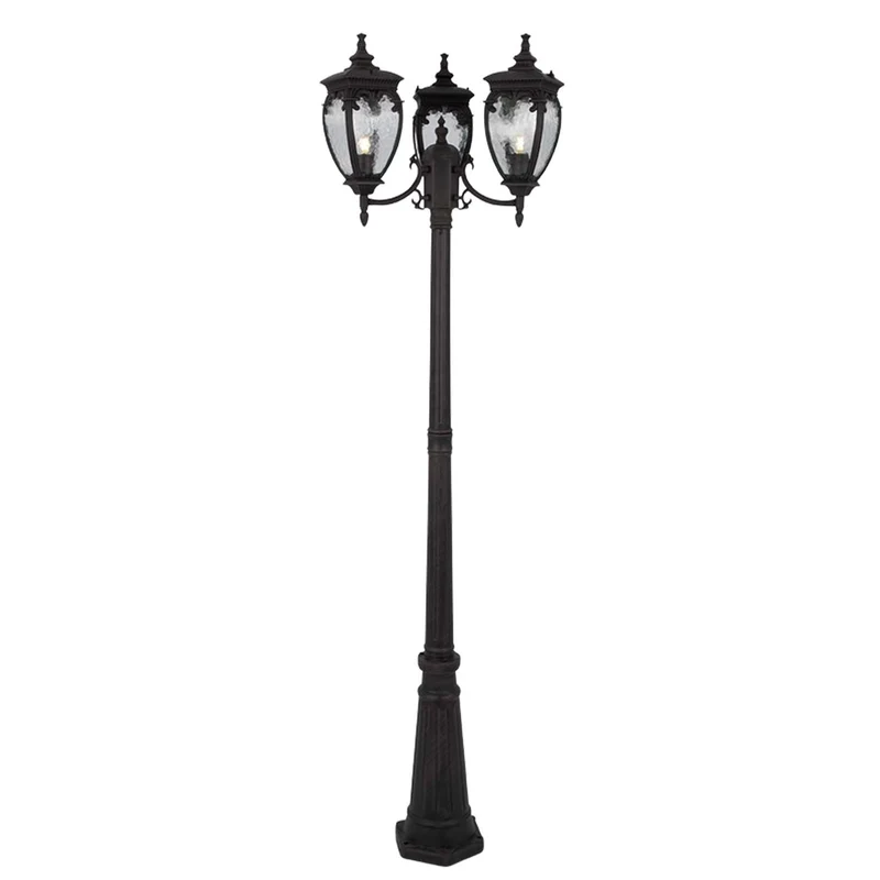 Fleur - Lampadaire lanterne de 239 cm en acier, style baroque