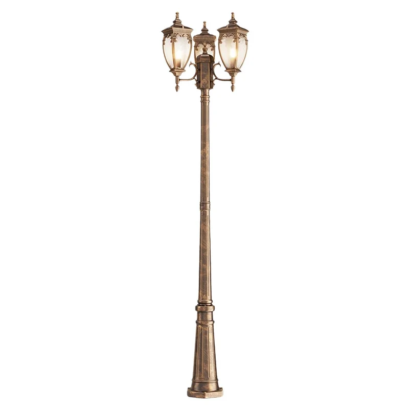 Fleur - Lampadaire lanterne de 239 cm en acier, style baroque