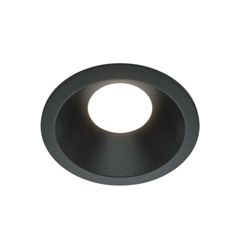 Zoom - Spot encastré rond étanche en acier, style contemporain