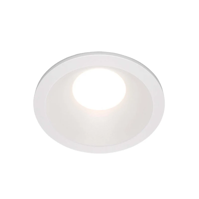 Zoom - Spot encastré rond étanche en acier, style contemporain