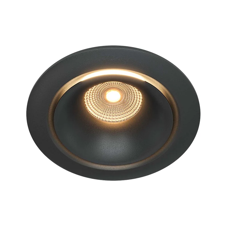 Yin - Spot LED encastré rond CCT en acier, style industriel