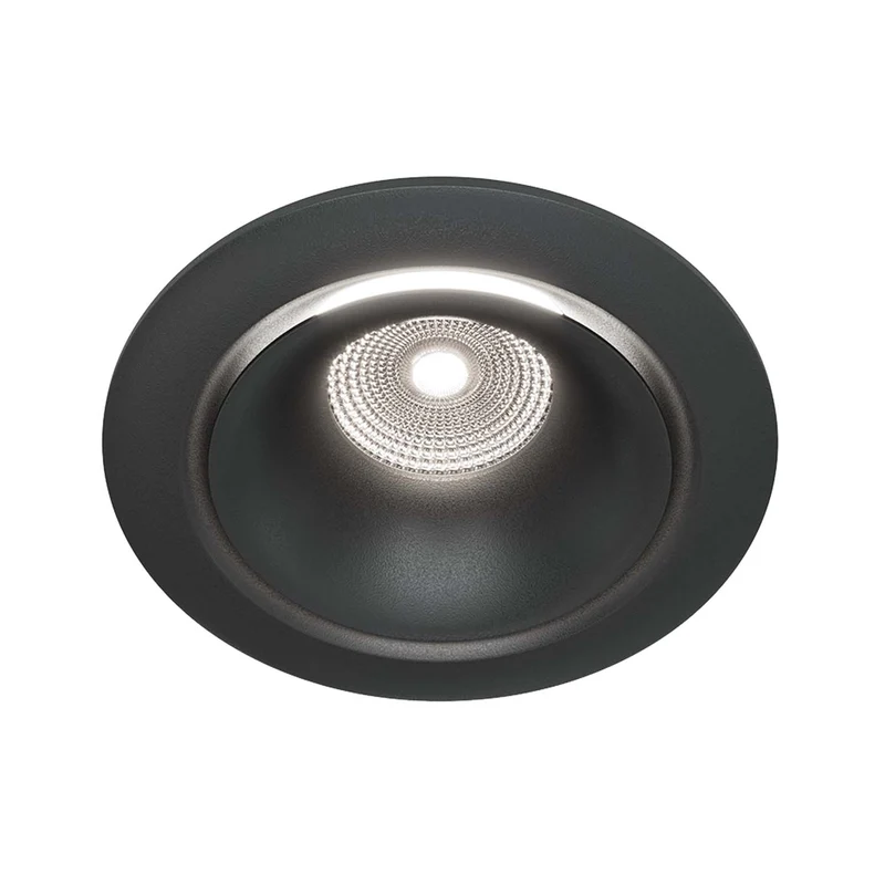 Yin - Spot LED encastré rond CCT en acier, style industriel