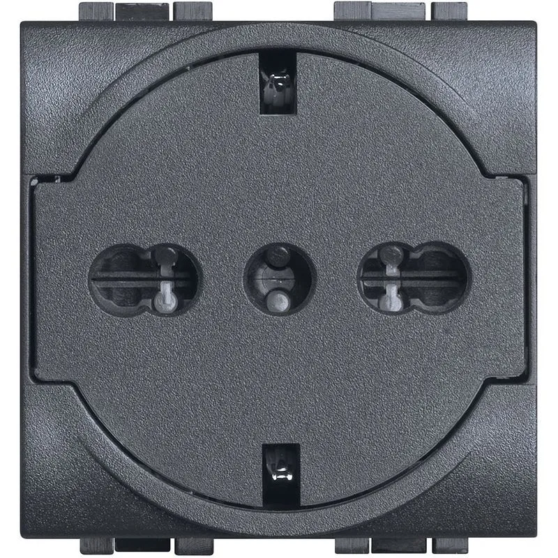 BTICINO L4140/16F - Presa bipasso flat tedesco e italiano 2P+T 10/16 A - Livinglight