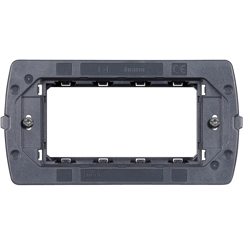 BTICINO LN4704C - Supporto per placche AIR LNC4804... - fissaggio con viti - 4 moduli
