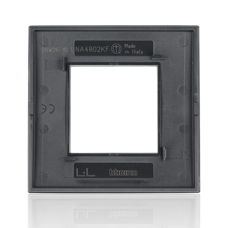 BTICINO LNA4802KF - placca quadra 2 moduli - fumo di londra