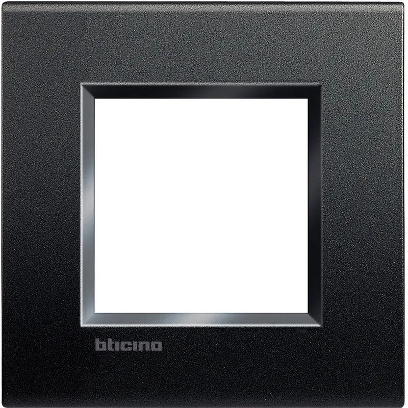 BTICINO LNA4802AR - placca quadra 2 moduli - antracite
