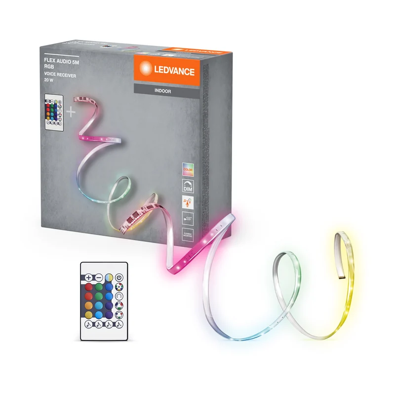 LEDVANCE FLEX AUDIO 5M striscia LED VR RC, bianco, 21W, 320lm