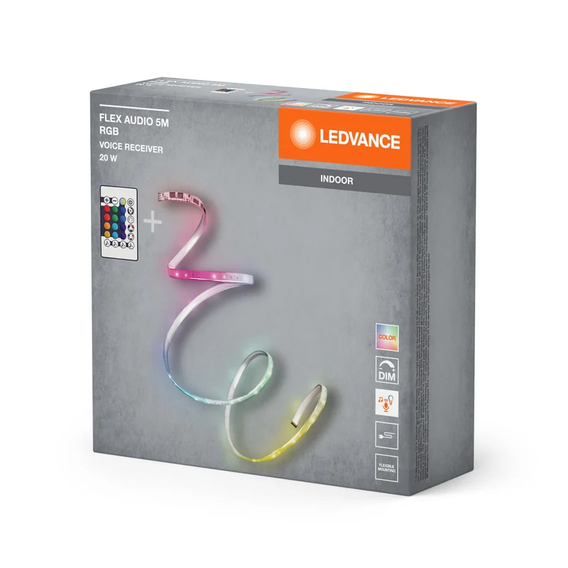 LEDVANCE FLEX AUDIO 5M striscia LED VR RC, bianco, 21W, 320lm