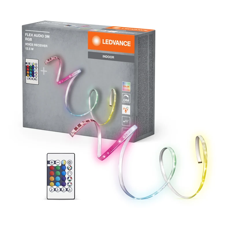 LEDVANCE FLEX AUDIO 3M striscia LED VR RC, bianco, 10W, 120lm