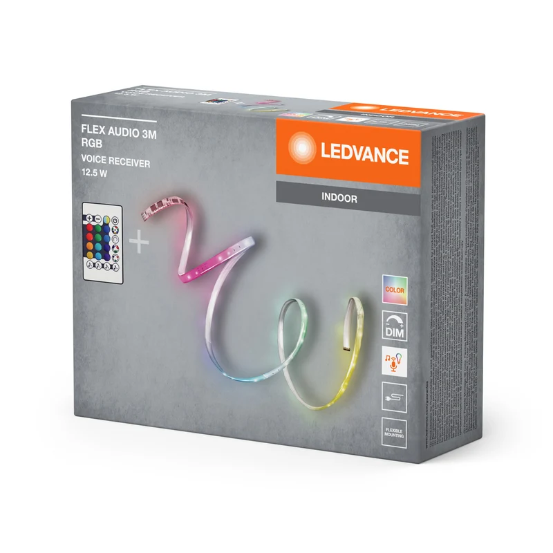 LEDVANCE FLEX AUDIO 3M striscia LED VR RC, bianco, 10W, 120lm