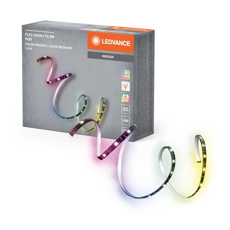 LEDVANCE FLEX AUDIOTV 2M RGB striscia LED, bianco, 3,7W, 50lm