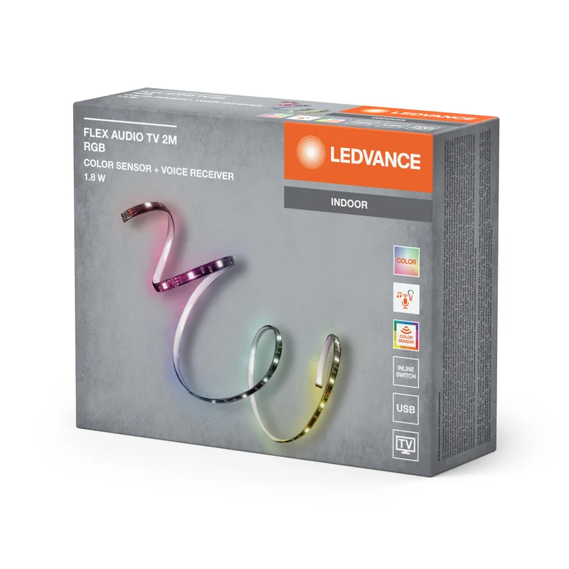 LEDVANCE FLEX AUDIOTV 2M RGB striscia LED, bianco, 3,7W, 50lm