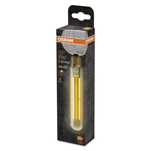 OSRAM Vintage 1906® Lampada Classica Tubolare, Bianco Caldo, 4W, 400lm, E27