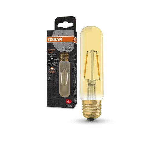OSRAM Vintage 1906® Lampada Classica Tubolare, Bianco Caldo, 2,5W, 200lm, E27