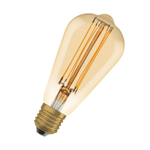 Lampade LED dimmerabili OSRAM, edizione vintage, ricambio da 60 watt, E27, forma ST64, 2200 Kelvin, luce calda e confortevole, vetro trasparente, confezione singola