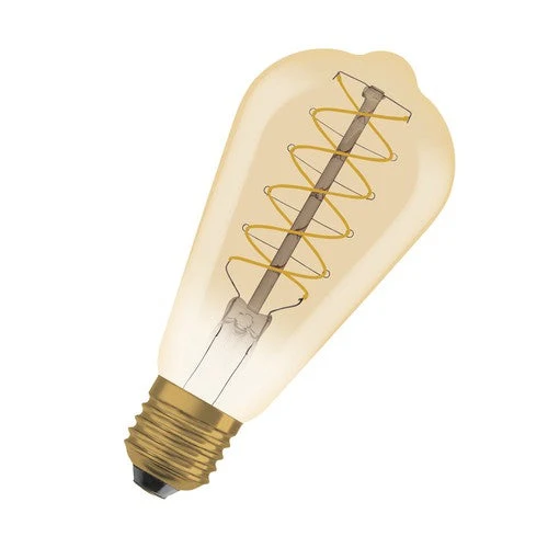 Lampade LED dimmerabili OSRAM, edizione vintage, ricambio da 48 watt, E27, forma ST64, 2200 Kelvin, luce calda e confortevole, vetro trasparente, confezione singola