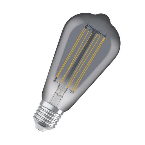 Lampade LED dimmerabili OSRAM, edizione vintage, ricambio da 42 watt, E27, forma ST64, 1800 Kelvin, luce calda e confortevole, vetro trasparente, confezione singola