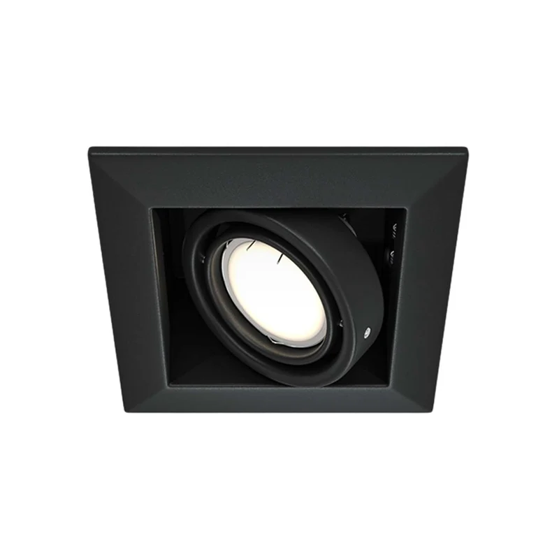 Metal Modern - Spot carré orientable en acier, style contemporain