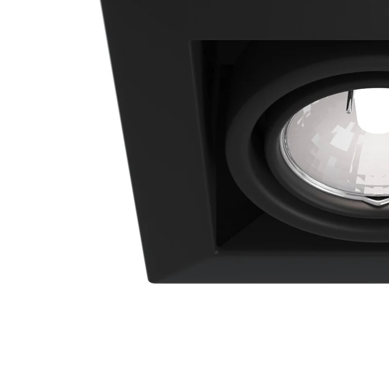 Metal Modern - Spot carré orientable en acier, style contemporain