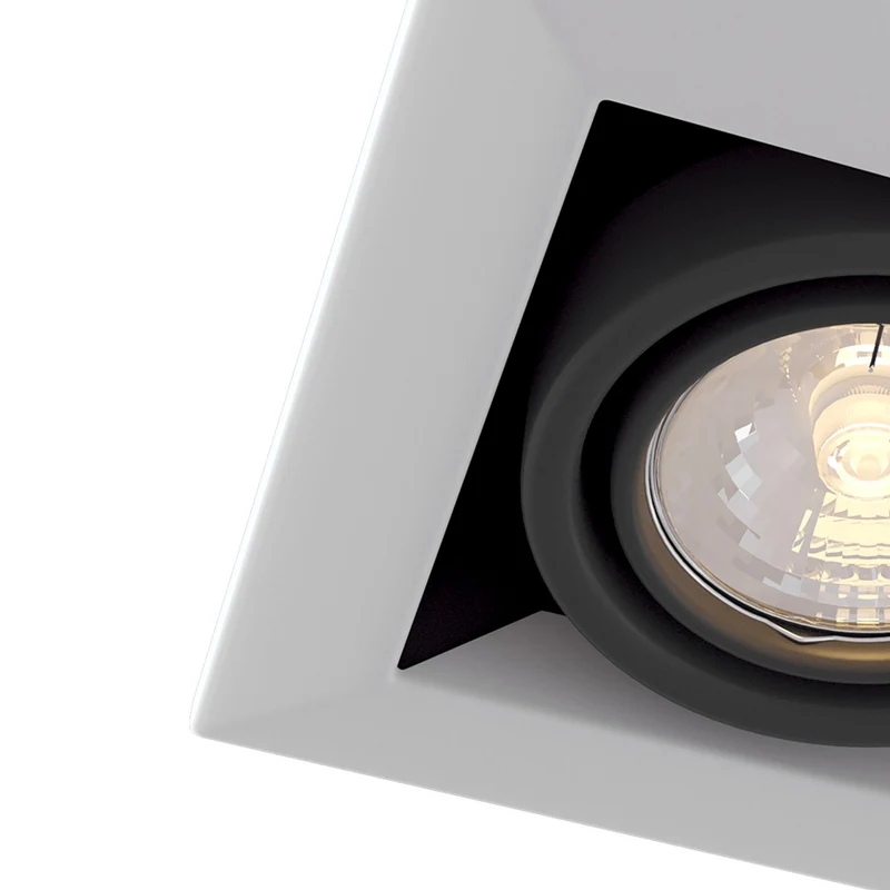 Metal Modern - Spot carré orientable en acier, style contemporain