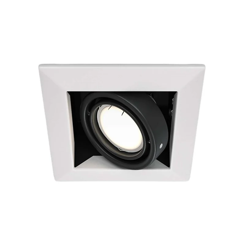 Metal Modern - Spot carré orientable en acier, style contemporain