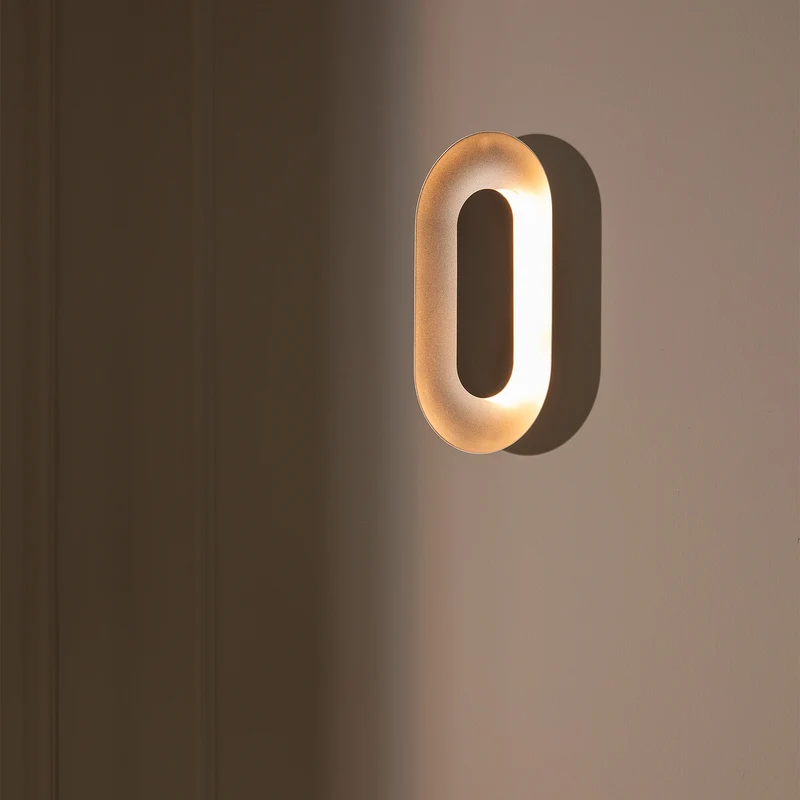 SASI - Applique murale LED en acier satiné, style Art déco