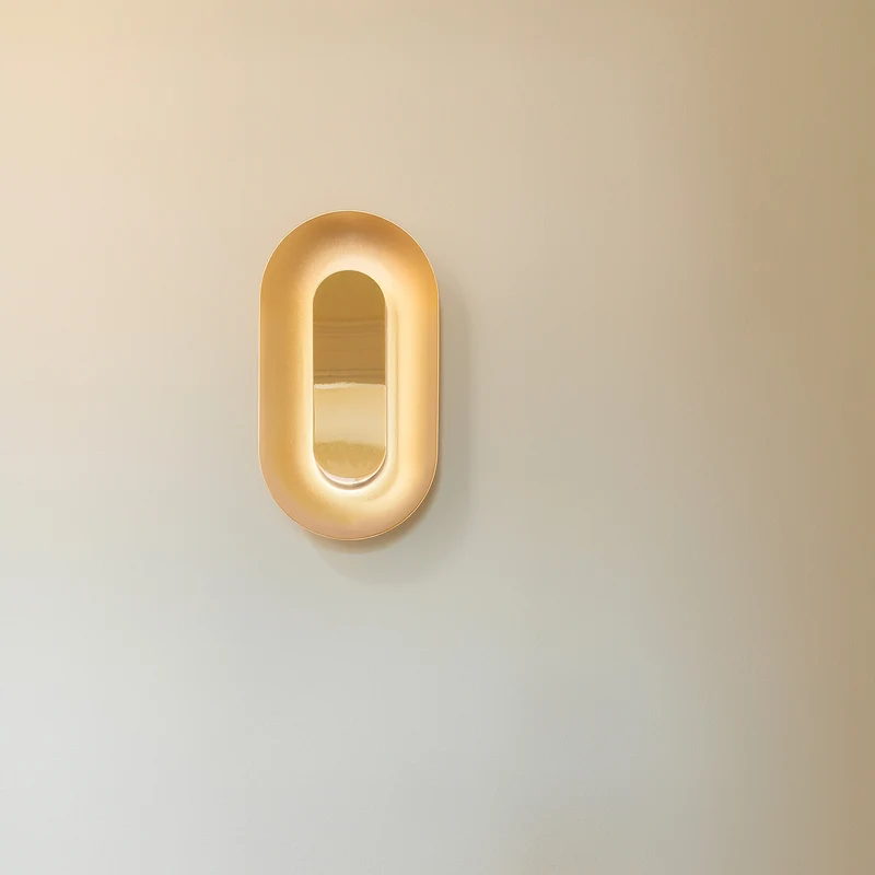 SASI - Applique murale LED en acier satiné, style Art déco