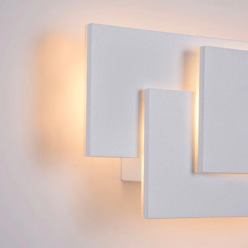 Trame - Applique murale LED géométrique en acier, style contemporain