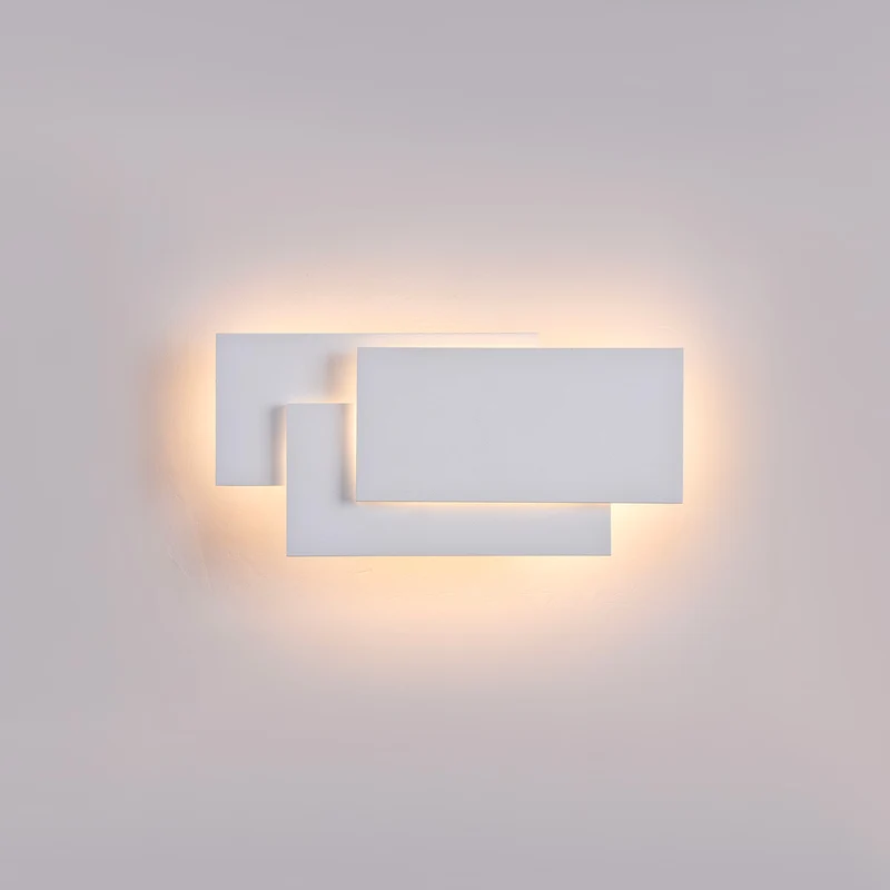 Trame - Applique murale LED géométrique en acier, style contemporain