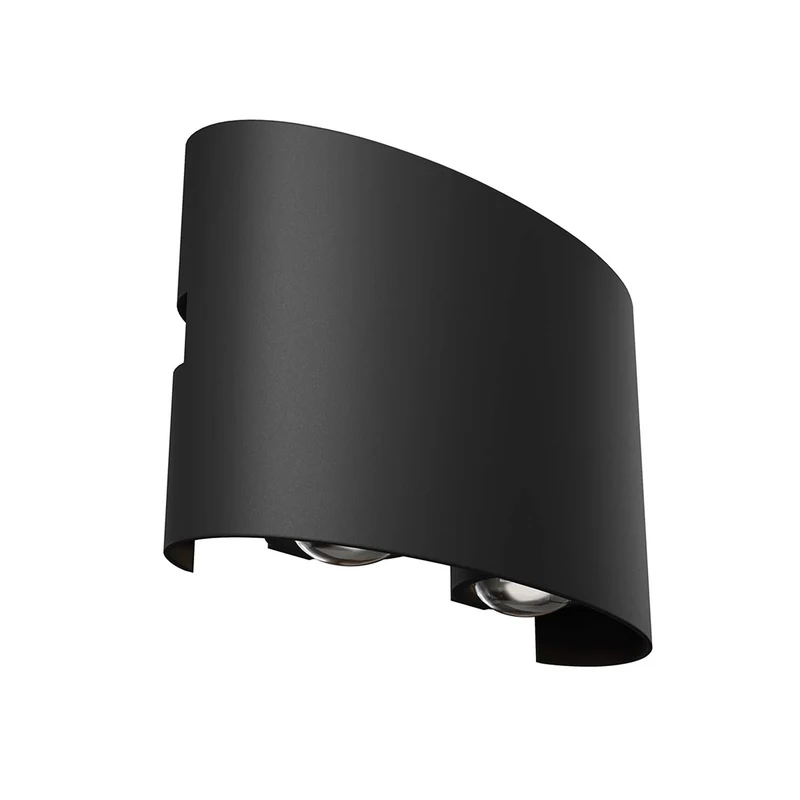 Strato - Applique murale LED extérieure compacte en acier, style contemporain