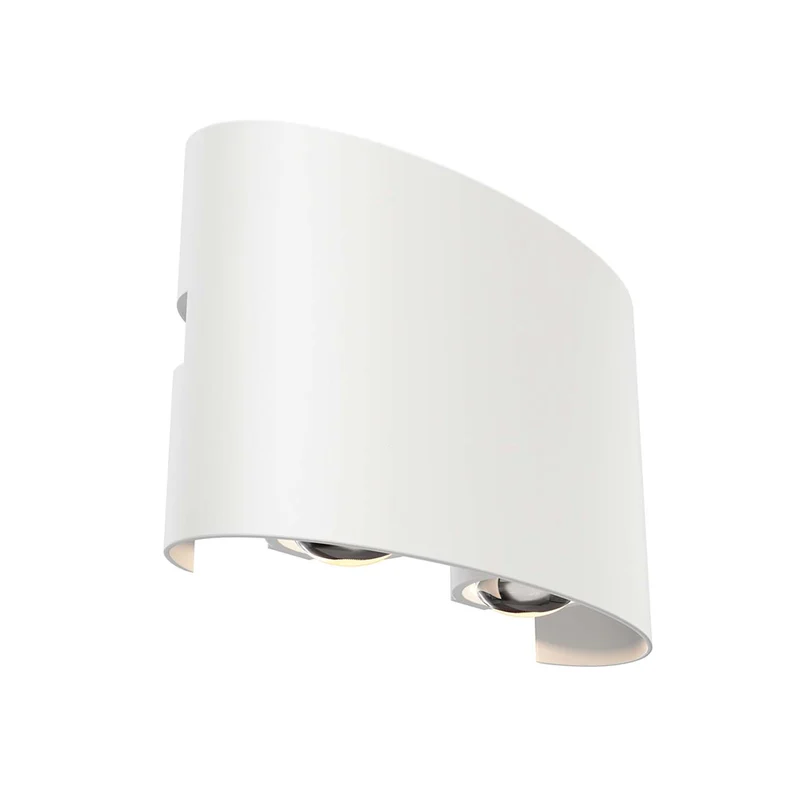 Strato - Applique murale LED extérieure compacte en acier, style contemporain