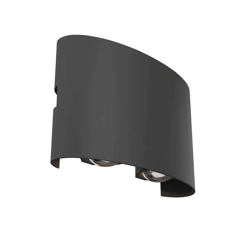 Strato - Applique murale LED extérieure compacte en acier, style contemporain