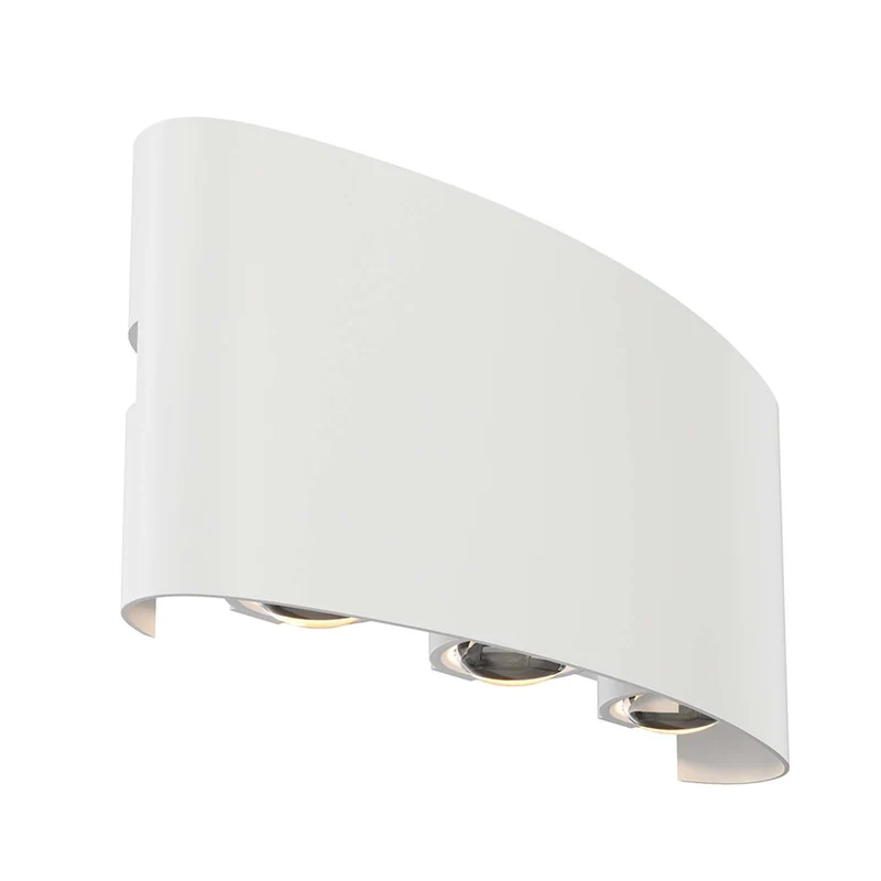 Strato - Applique murale LED extérieure compacte en acier, style contemporain