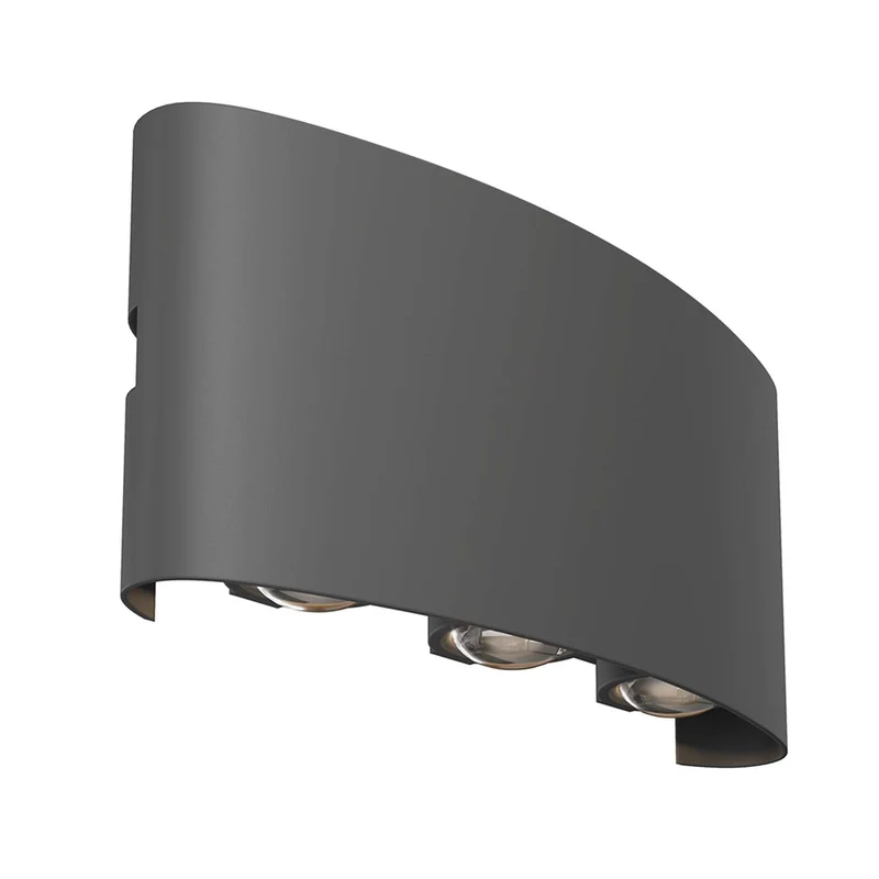 Strato - Applique murale LED extérieure compacte en acier, style contemporain