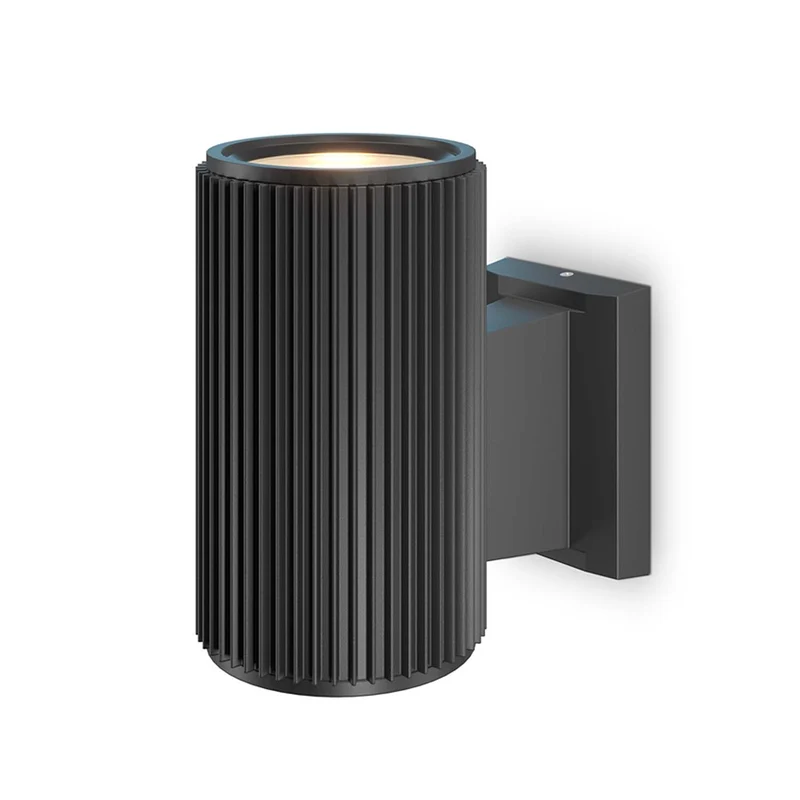 Rando - Applique murale cylindrique étanche en acier, style contemporain