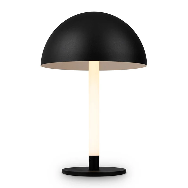 Ray - Lampe à poser tubulaire en acier et acrylique, style contemporain