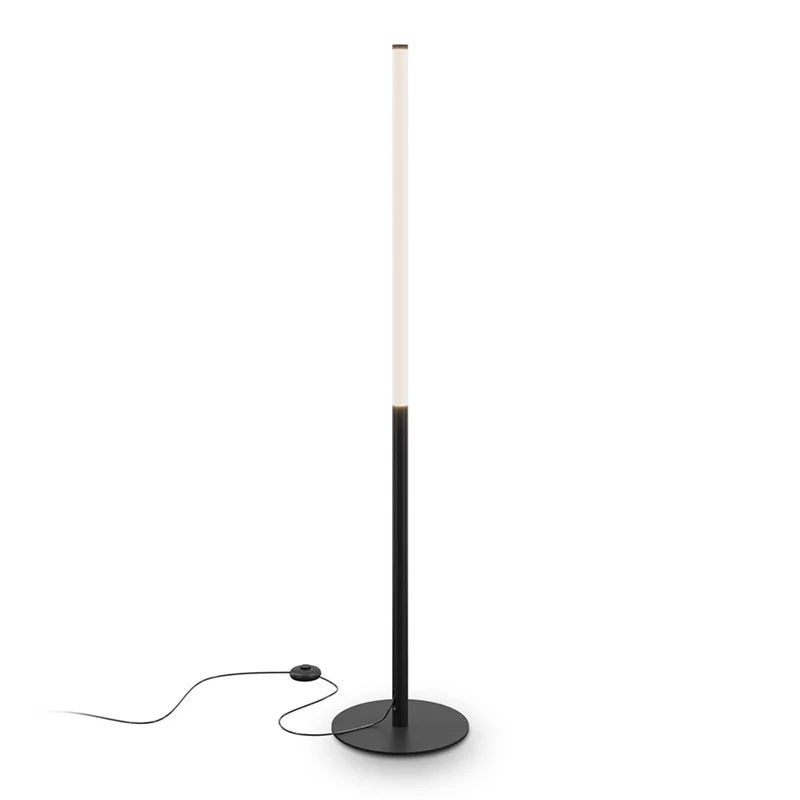 Ray - Lampadaire LED tubulaire en acier, style minimaliste