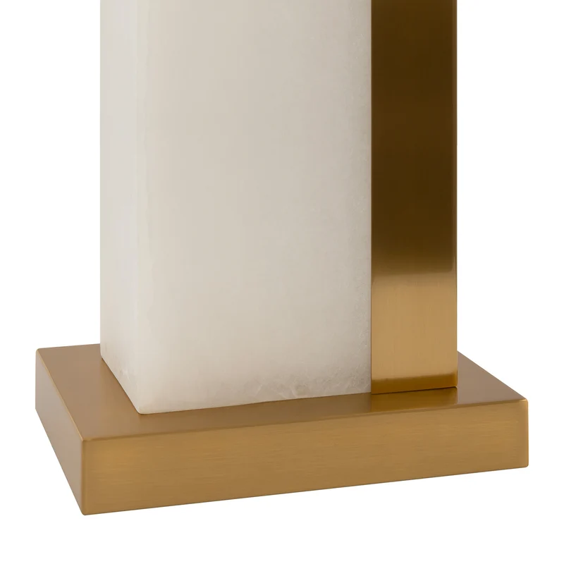 BIANCO - Lampe de chevet en marbre et laiton style hôtel
