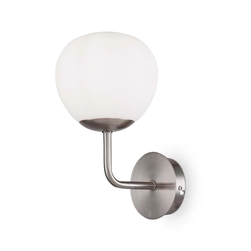 Erich - Applique murale simple ou double en acier et verre, style Art déco