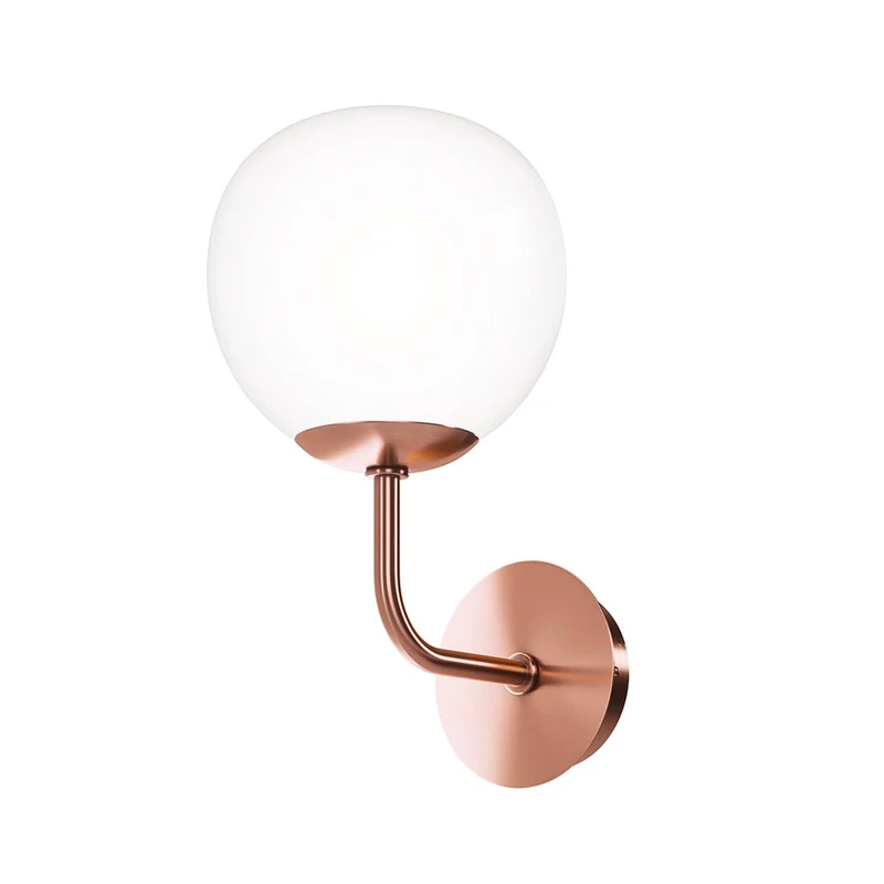 Erich - Applique murale simple ou double en acier et verre, style Art déco