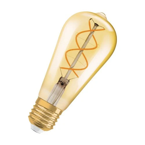 Lampade LED dimmerabili OSRAM, edizione vintage, ricambio da 28 watt, E27, forma ST64, 2000 Kelvin, bianco caldo comfort, vetro trasparente, confezione singola