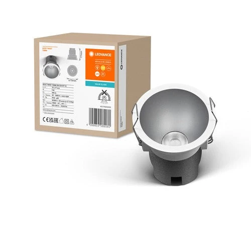 LEDVANCE SPOT TWIST Ø 70mm Downlight, argento, 5W, 400lm, 830 WT