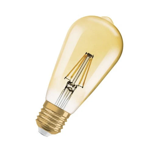 Lampadine LED dimmerabili OSRAM, Edizione Vintage, sostituzione 55 Watt, E27, forma ST64, 2400 Kelvin, bianco caldo comfort, vetro chiaro, confezione singola, E27