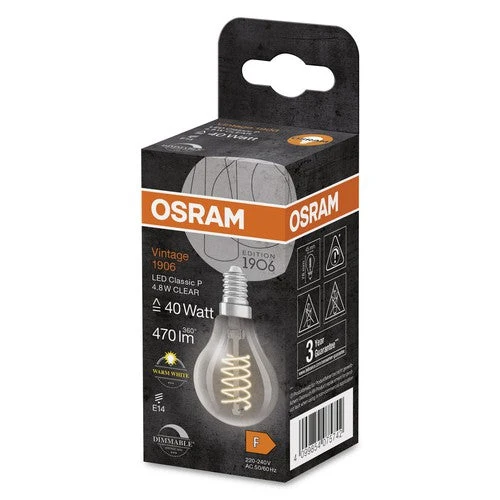 OSRAM Vintage 1906® Classica P LED-Lampada, 4,8W, 470lm