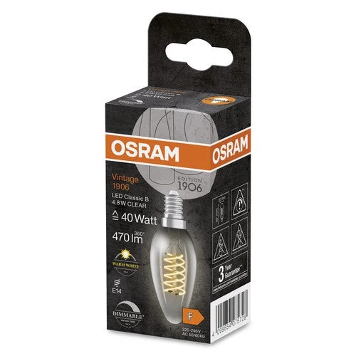 OSRAM Vintage 1906® Classica B LED-Lampada, 4,8W, 470lm