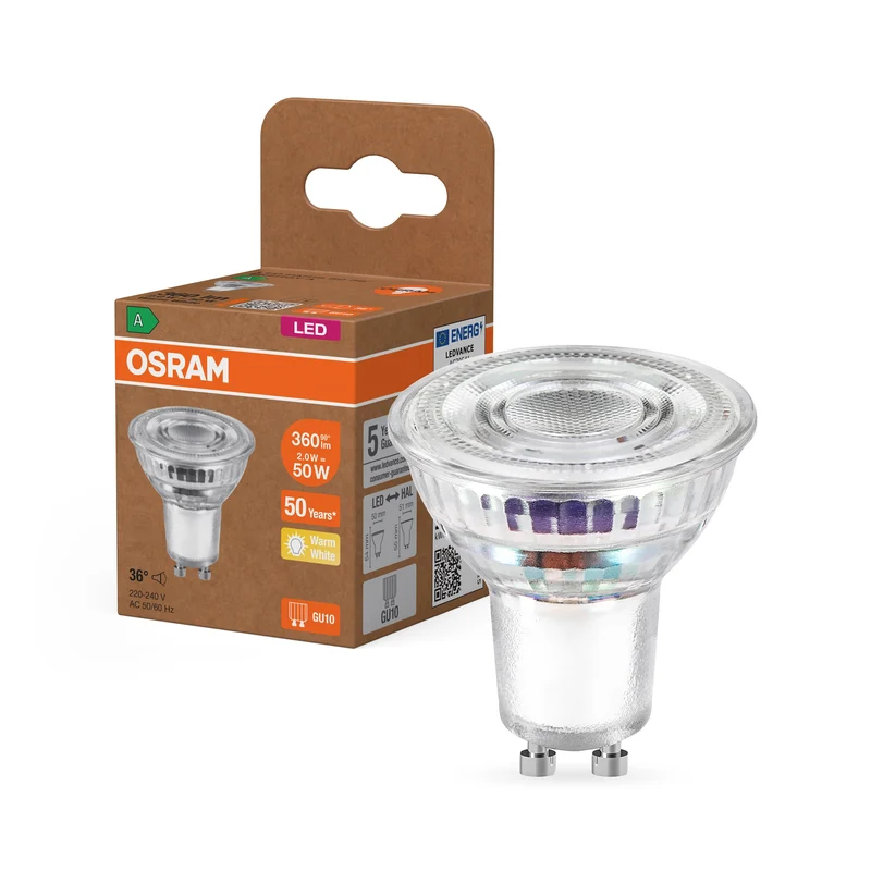 OSRAM SUPERSTAR+ PAR16 GL 50 LED-Riflettore, 2W, 360lm, Bianco caldo, GU10