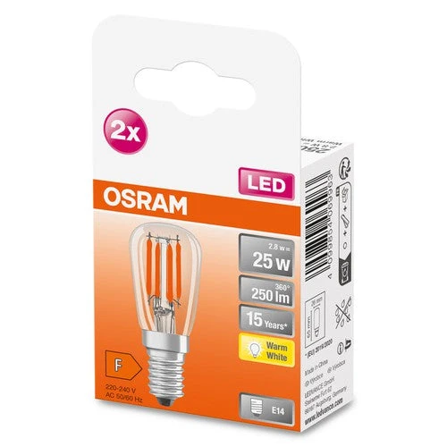 OSRAM SPECIAL T26 Piccola lampada LED speciale, 2,8W, 250lm, E14, Bianco caldo
