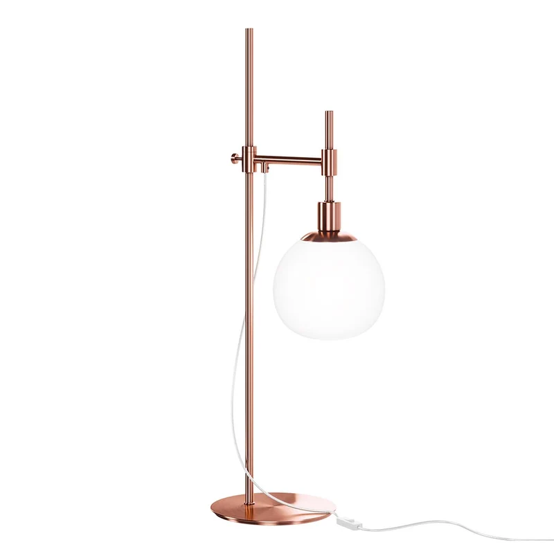 Erich - Lampe à poser de bureau ajustable en acier et verre, style Art déco