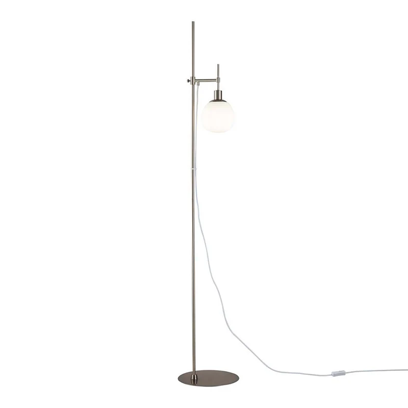 Erich - Lampadaire à globe orientable en acier et verre, style Art déco
